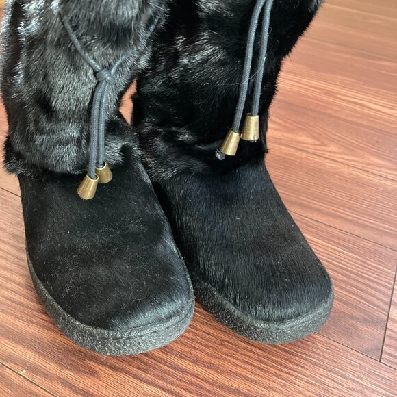 Oscar Sport Shearling-Lined Mink Boots, calf high– New, Curated, Winter Style - Picture 5 of 7